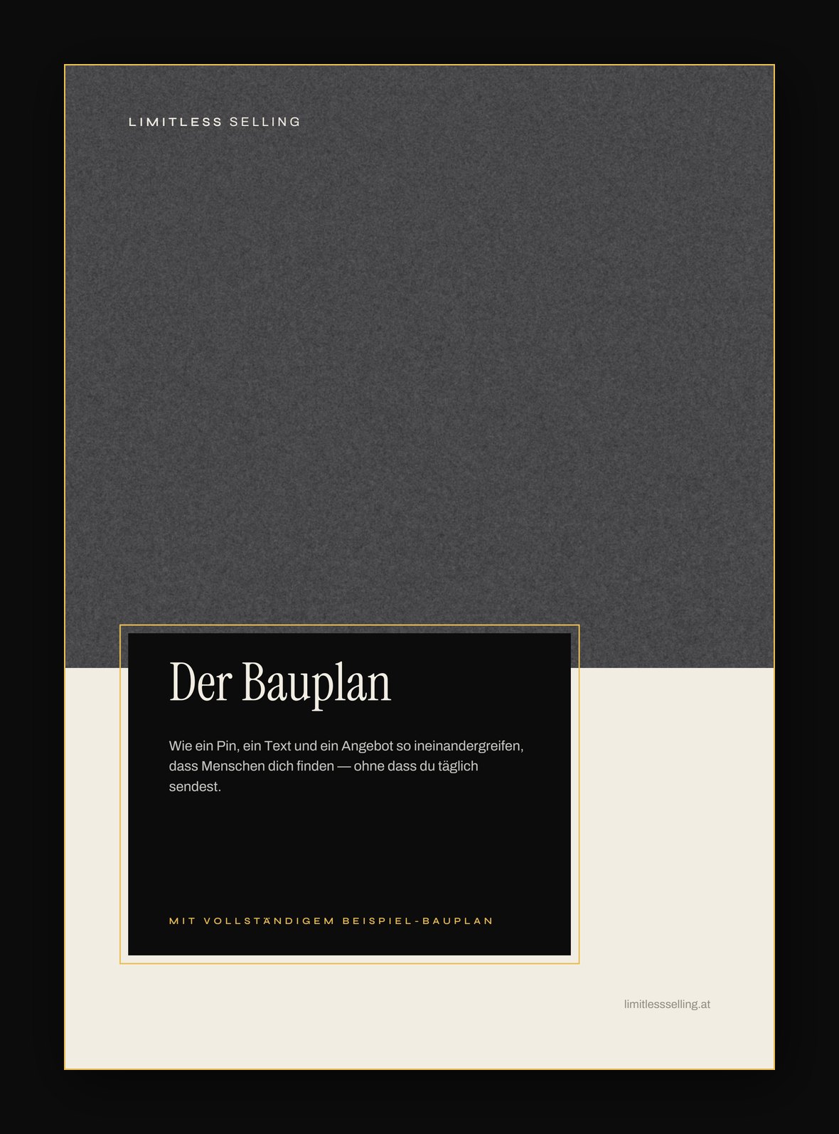 Titelseite des Bauplans